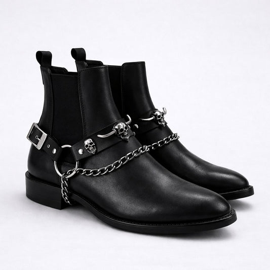 Botín Chelsea ALVAR - Modelo Forja Negro (2 en 1)